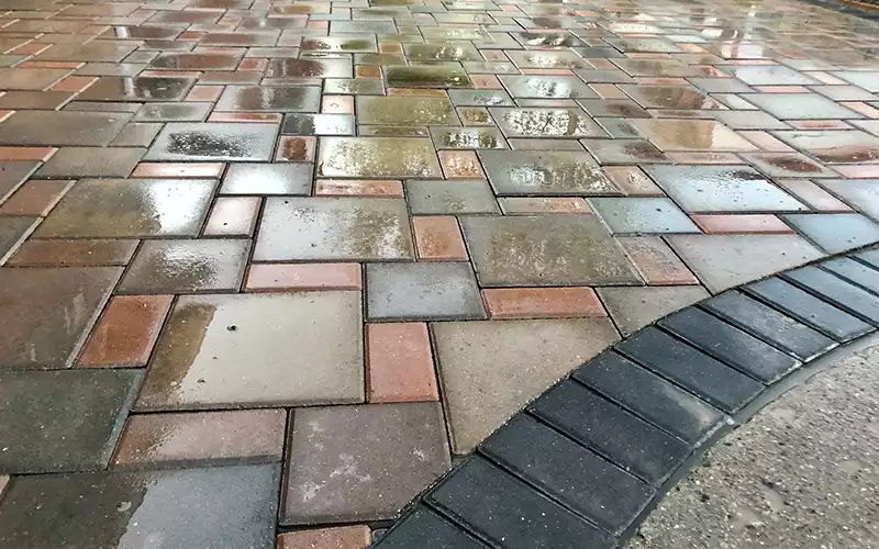 Brick Pavers with Ribbon