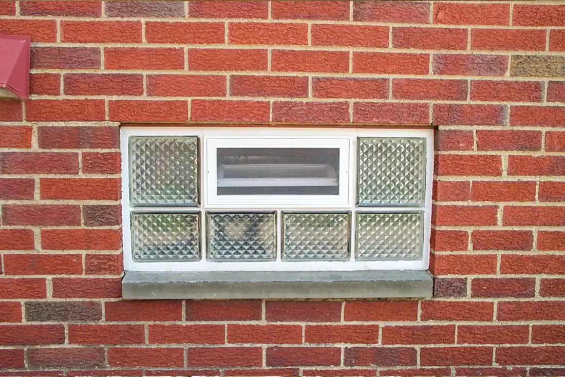 glass block window vent