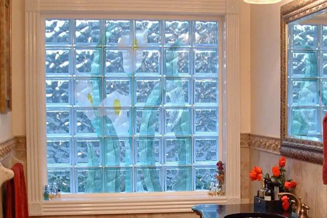 glass block bathroom window