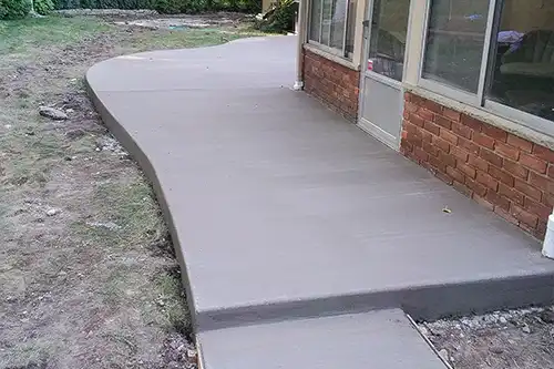 poured concrete brushed